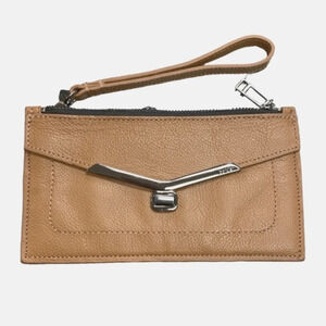 Botkier Wristlet Geniune Leather Pewter Hardware new
